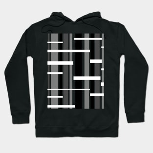 monochrome rectangural pattern Hoodie